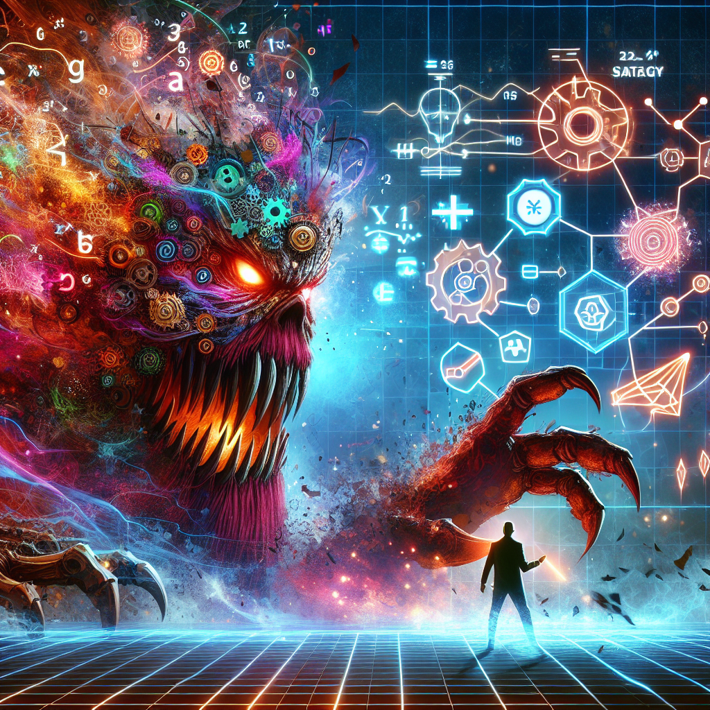 Exciting boss battle scene